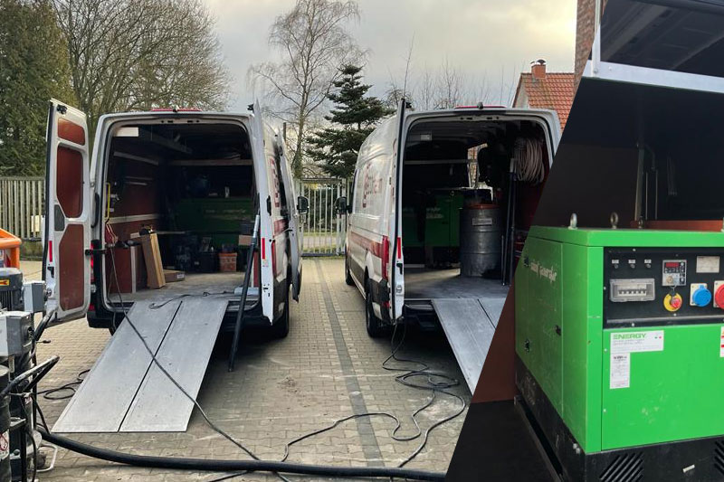 Bedrijfsauto's en krachtstroomvoorziening Ecotherm Vloerverwarming